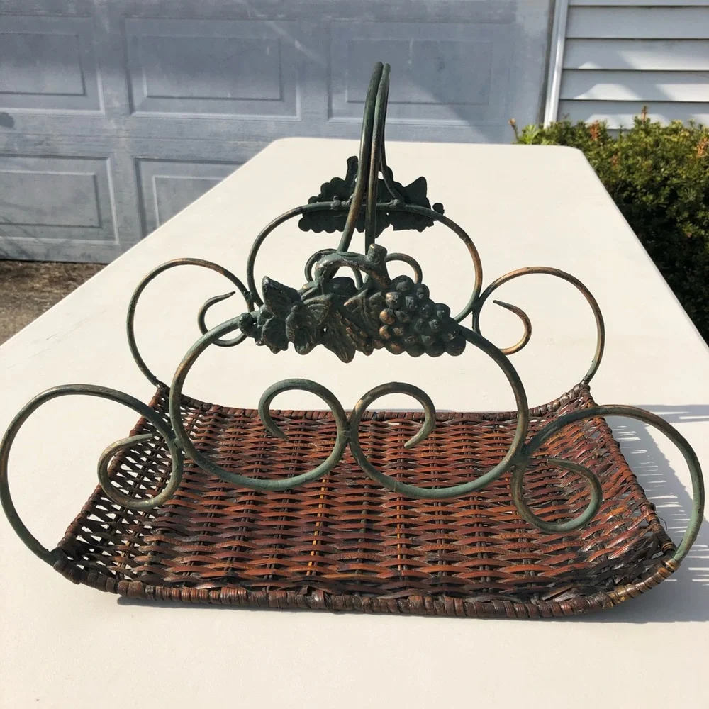 - Vintage Woven Magazine Caddy! EUC!